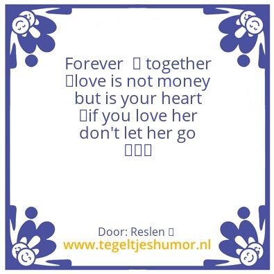 Tegeltje: Love