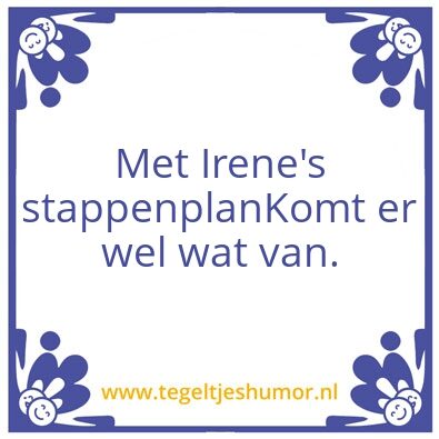 Tegeltje: Stappenplan