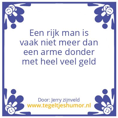 Tegeltje: rijldom