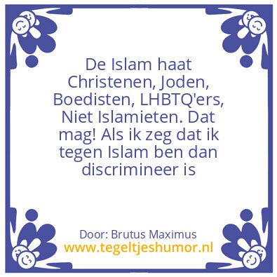 Tegeltje: Islam v.s.