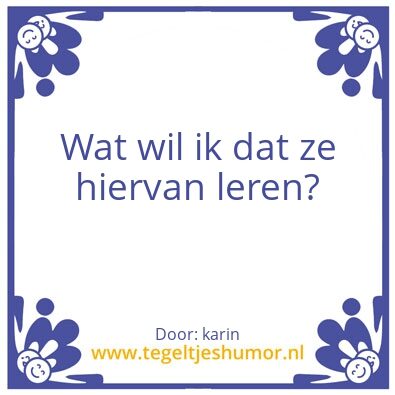 Tegeltje: leraar