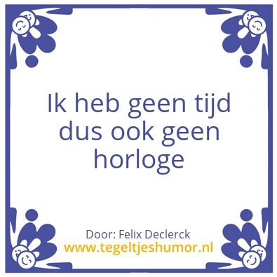 Tegeltje: Tijd