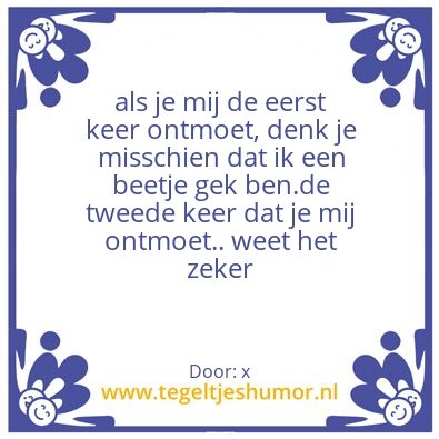 Tegeltje: x