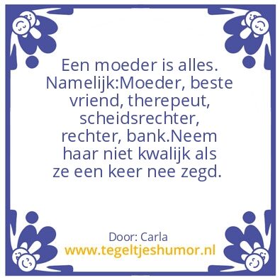 Tegeltje: Moeder