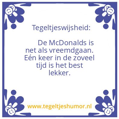 Tegeltje: McDonalds
