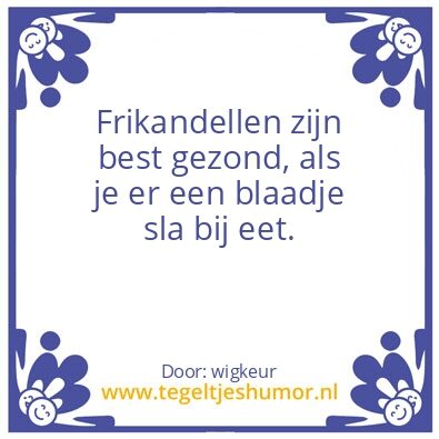 Tegeltje: Frikandellen