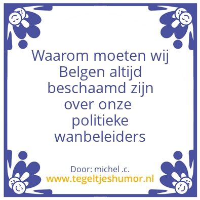 Tegeltje: BELGEN….