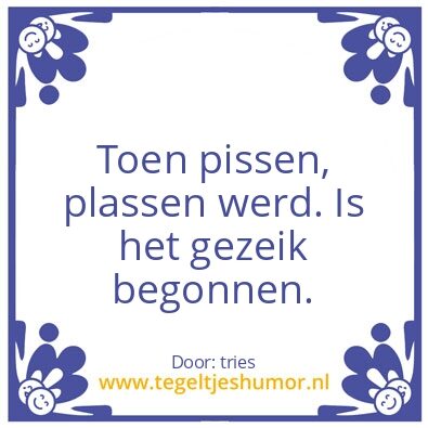 Tegeltje: Toen