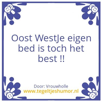 Tegeltje: Thuis
