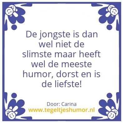 Tegeltje: broer