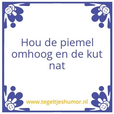 Tegeltje: Nat