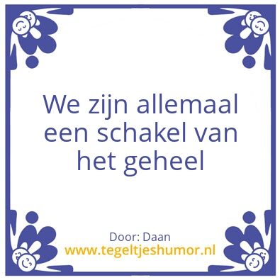 Tegeltje: schakeltje