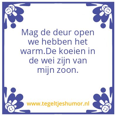 Tegeltje: Koe