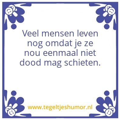 Tegeltje: jammer