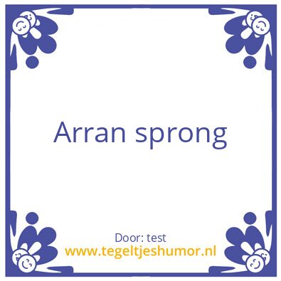 Tegeltje: test
