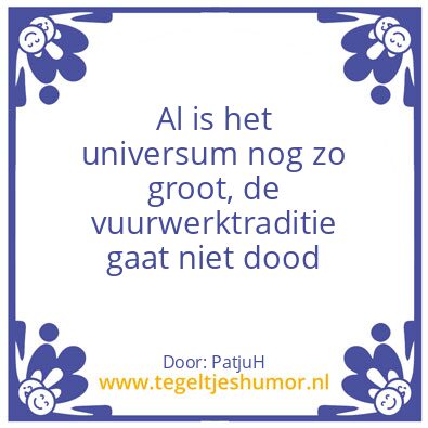 Tegeltje: Parallel universe