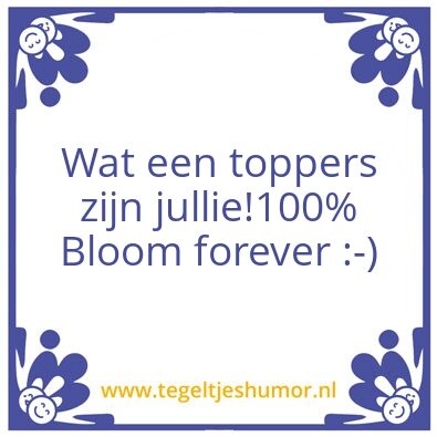 Tegeltje: Bloom