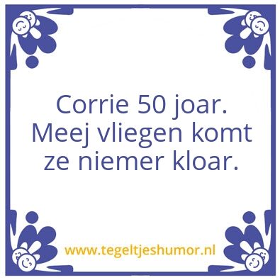 Tegeltje: Corrie 50