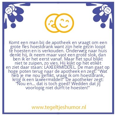Tegeltje: Man bij de apotheek