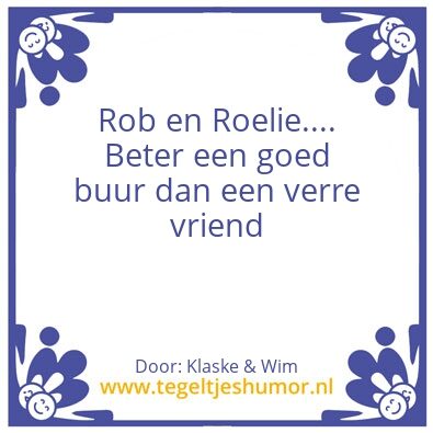 Tegeltje: Wim en Klaske