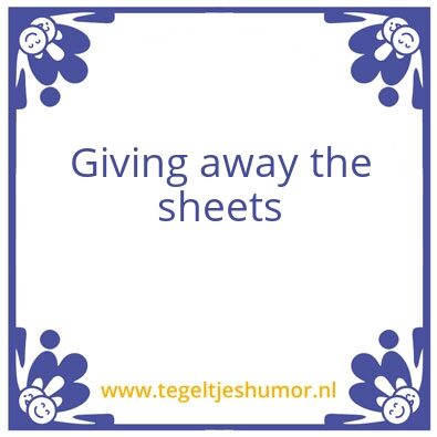 Tegeltje: Sheets