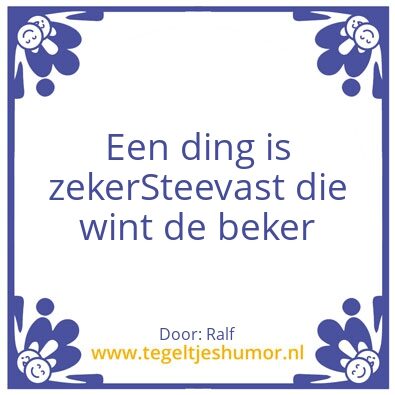 Tegeltje: Beker