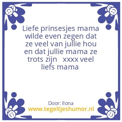 Tegeltje: Michella  & Angelina