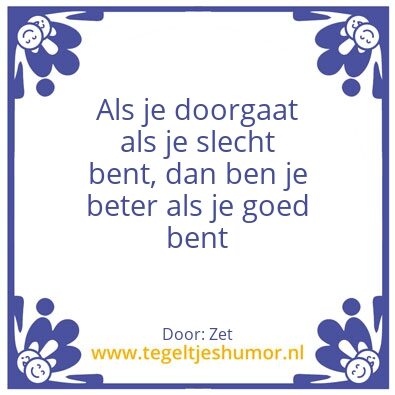 Tegeltje: Doorgaan