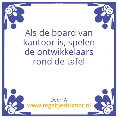 Tegeltje: A