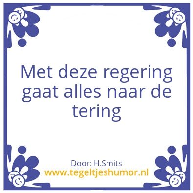 Tegeltje: Regering