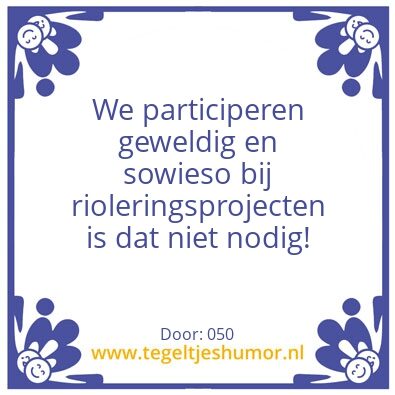 Tegeltje: Riolering