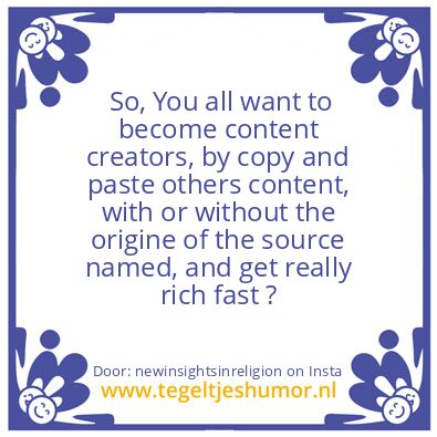 Tegeltje: Insights in peoples mind