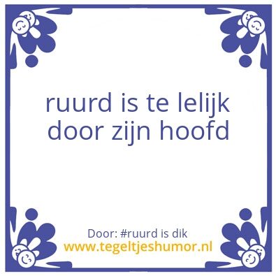 Tegeltje: ruurd