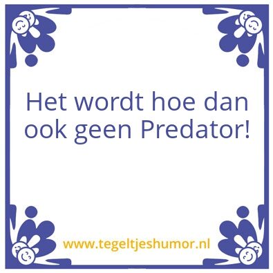 Tegeltje: Predator