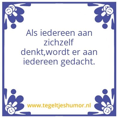 Tegeltje: zichzelf
