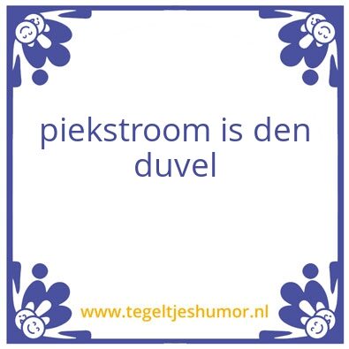 Tegeltje: piekstroom