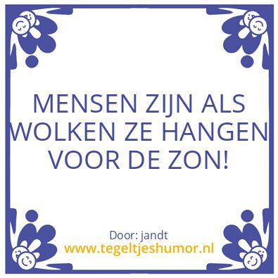 Tegeltje: WOLKJES