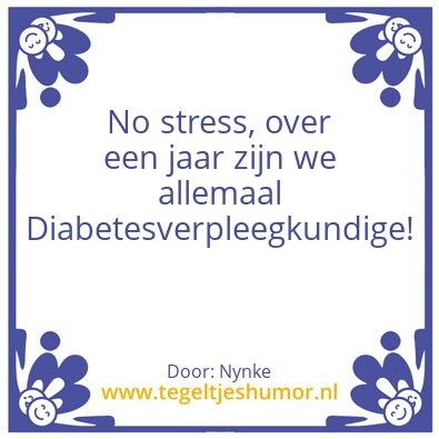 Tegeltje: Diabetesverpleegkundige