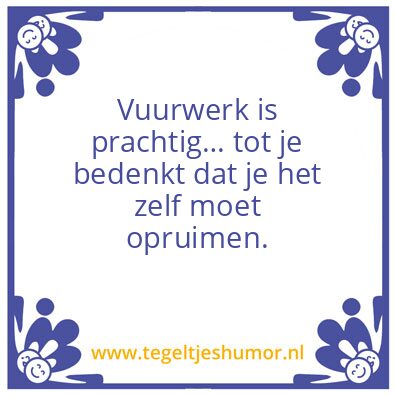 Tegeltje: Vuurwerk