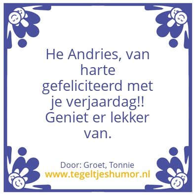 Tegeltje: Oerhollands feliciteren