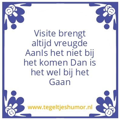 Tegeltje: Visite