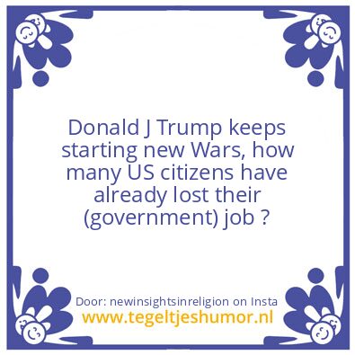 Tegeltje: you’re an tool to Donald.