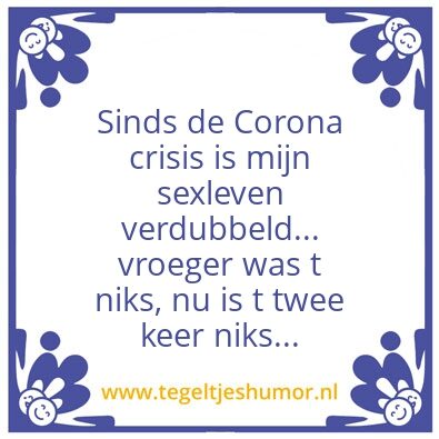 Tegeltje: Corona