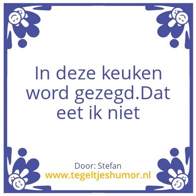 Tegeltje: Koken met bianca