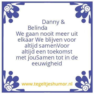 Tegeltje: Love you