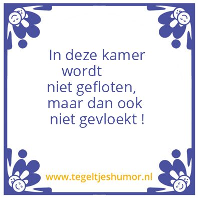 Tegeltje: Huisregels