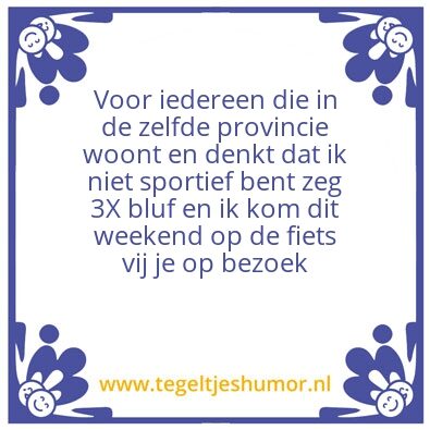 Tegeltje: Sportief
