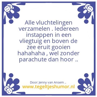 Tegeltje: Zo kan het ook wel ..