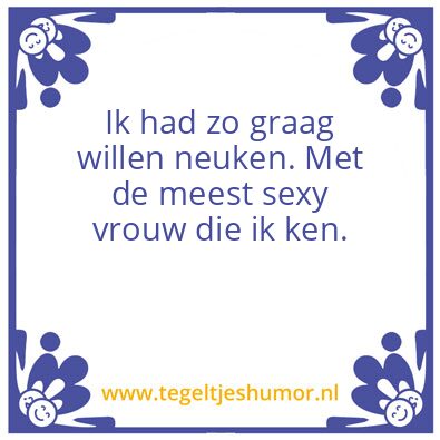 Tegeltje: Neuken