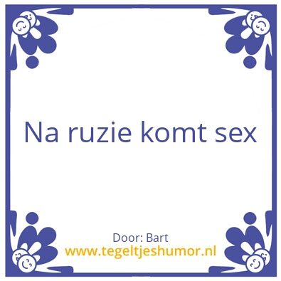 Tegeltje: Ruzie
